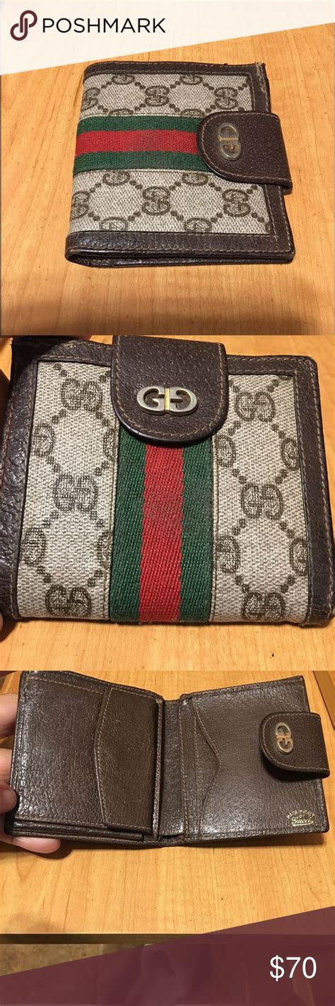 gucci vintage leather wallet|gucci皮夾女生.